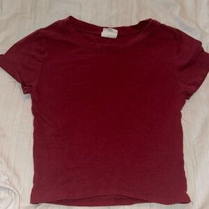Dark red crop top